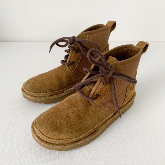 Ugg Kids Neumel II Lace Up Boot Brown Size 3 - Picture 5 of 15